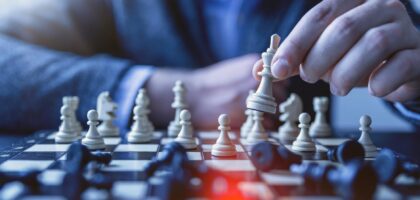 person playing chess